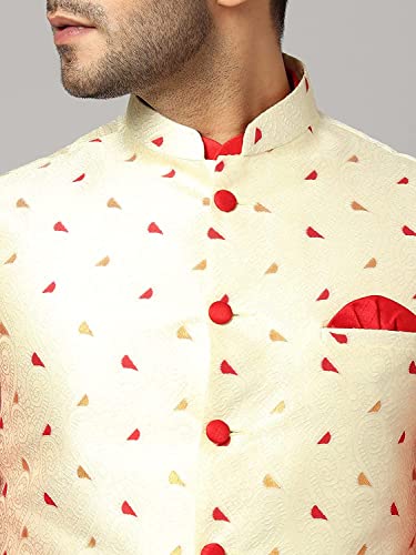 Image of Uri and MacKenzie Men's Silk Blend Kurta Pajama with Designer Ethnic Nehru Jacket /Modi Jacket