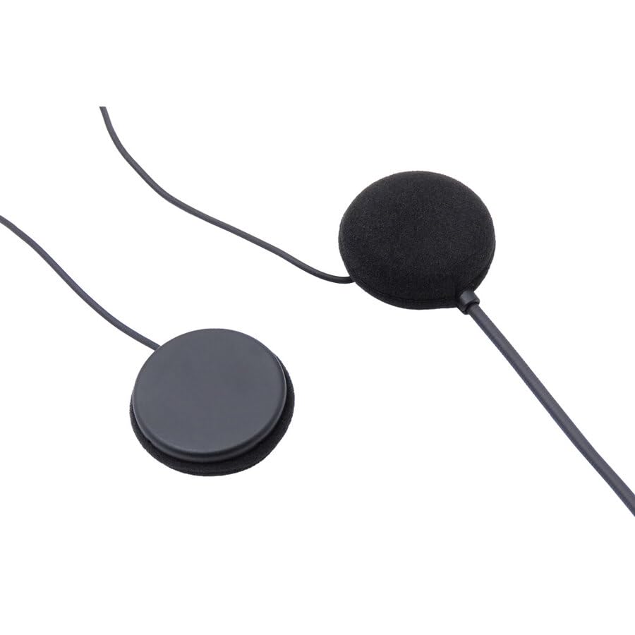 FITZROY Cuffia Bluetooth Moto per 1 Casco - Audio Hi-Fi e Chiamate Chiaro - Cancellazione Rumore ENC - Connessione 2 Telefoni Simultaneamente - Batteria 40h - Compatibile Caschi Jet/Integrali - IPX5