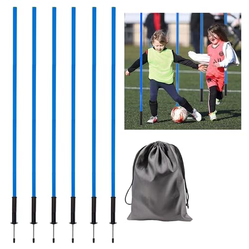 Équipement d'entraînement d'agilité de football avec bâtons de slalom à ressort
