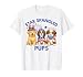 Star Spangled Pups Patriotic Dogs Fourth of July Graphic T-Shirt