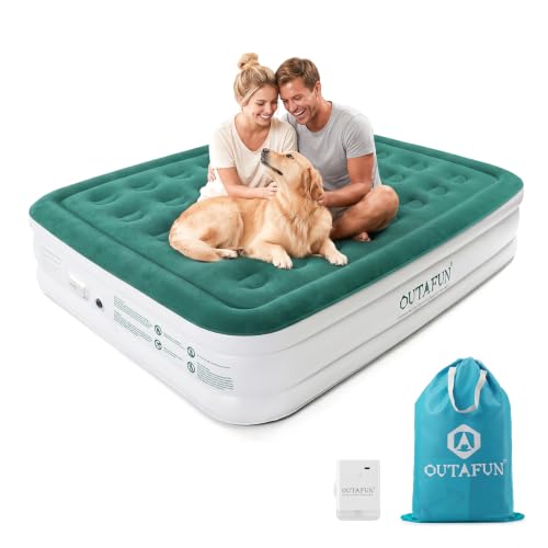 Queen-Air-Mattress-with-Built-in-Pump-16-Camping-Air-Mattress Queen Air Mattress with Built in Pump, 16" Camping Air Mattress - Image 1