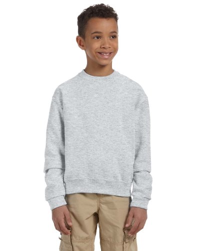 Jerzees Youth 8 oz., 50/50 NuBlend Fleece Crew (562B) ASH2