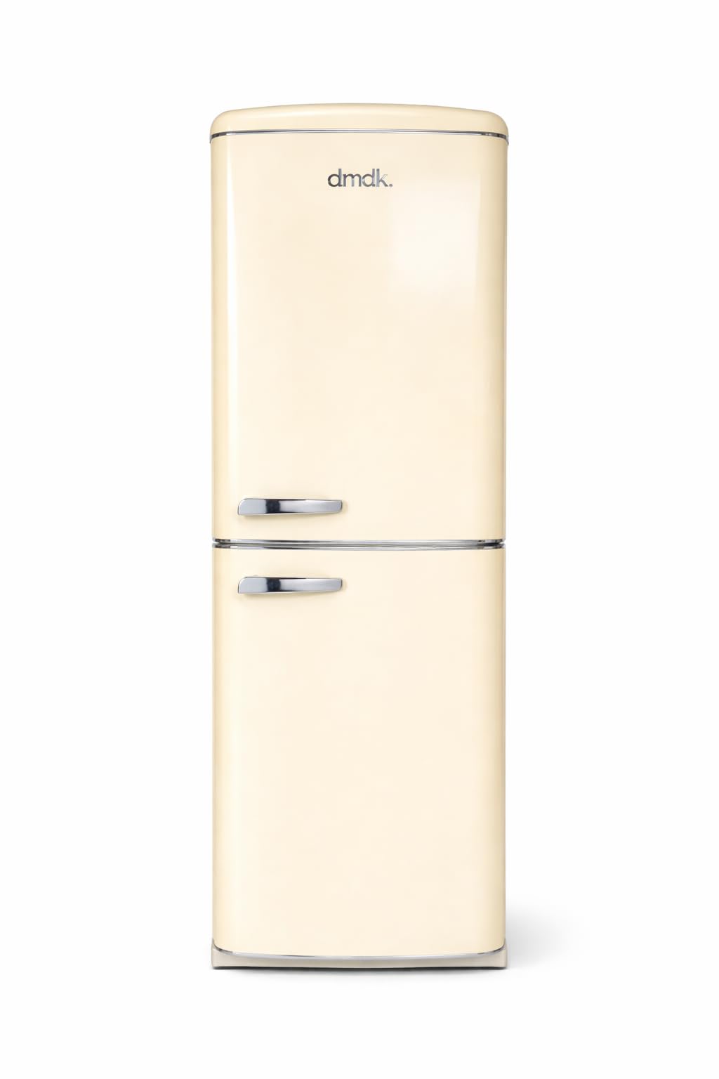 DMDK DKC3 Réfrigérateur-congélateur Combiné, 244 Litres, Crème Rétro, 181 x 55 x 57,50 cm, 39 dB