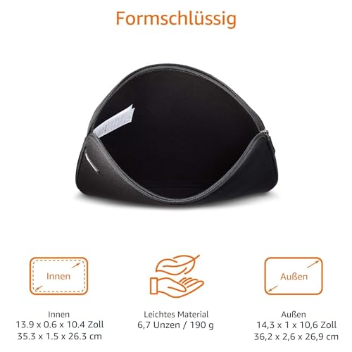 Amazon Basics – Laptophülle für Laptops bis zu 35,6 cm (14-Zoll), Schwarz