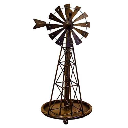 Windmill Metal Paper Towel Holder Rustic Country Farmhouse Style (No Assembly Needed, Ready To Use) #TOP6