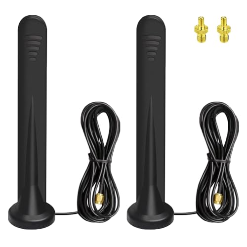 SIGANDG 2 x 4G LTE Antenna, Signal Amplifier Indoor and Outdoor 15DBI Omnidirectional Port TS-9/SMA, 3G/4G/5G/GSM/GPRS, for 4G LTE Mobile Router Gateway Modem Cellular Trail Camera