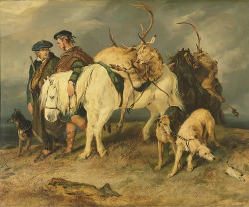 Tableau Le retour des Deerstalkers Landseer affiche impression décoration murale