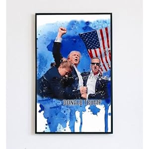 YoungGift Donald Trump Poster, Donald Trump Presidential Campaign 2024 Poster, Donald Trump Shot Poster, Trump Shooting Poster, Trump 2024 Poster, Donald Trump Fight Print, Wall Art (11X17 No Frame)