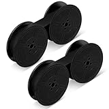 1/2 Inch 2 Pairs Universal Typewriter Ribbon, Vintage Typewriter Ink Ribbon Wide Black Ink Ribbon Twin Spool Typewriter Ribbon Twin Spool Replacement Black for Most Vintage Typewriter