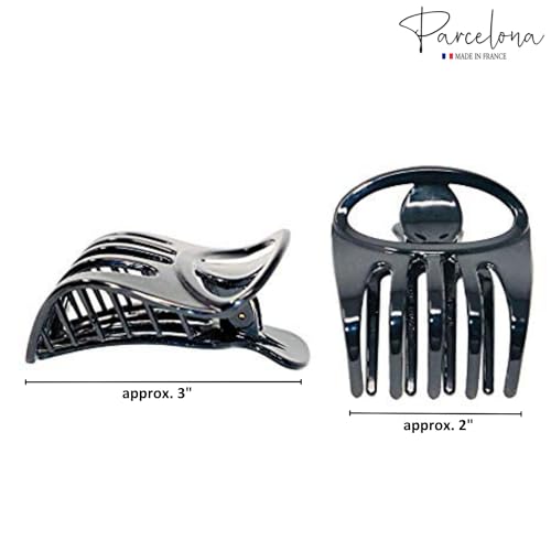 Pinza para cabello Parcelona French Curvy Oval 8 cm x 5 cm miniatura 7