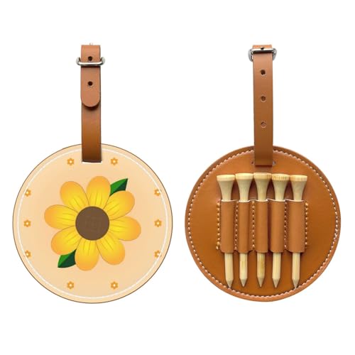 WXXWXD Golden Sunflower Printed Golf Tee Storage Bag - Portable Storage, Easily Organize Tees