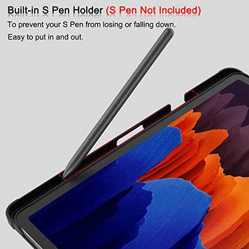 Soke Galaxy Tab S8+/S7 Fe/S7 Plus Case With S Pen Holder [Sm-X800/X806/T730/T736B/T970/T975] - Shockproof Stand Folio Case For Samsung Tab S8+ 2022/S7 Fe 2021/S7 Plus 2020 12.4" Tablet,Black #TOP6