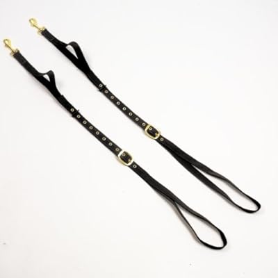 William Hunter Equestrian Eclipse Elasticated Lunge Side Reins, Adjustable, in Black, Size: Standard