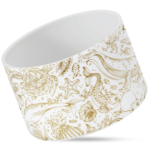 REUZBL Ocean Life Silicone Bottle Boot Sleeve for Stanley Tumblers 20-40oz, Hydro Flask Tumblers, Simple Modern Tumblers, Iron Flask Similar, Owala Tumblers, Tumbler Water Bottle Accessory