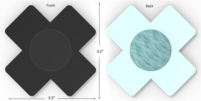 Disposable X, Plus Sign, Cross Adhesive Satin Nipple Cover Pasties Stickers 10 Pairs Black3