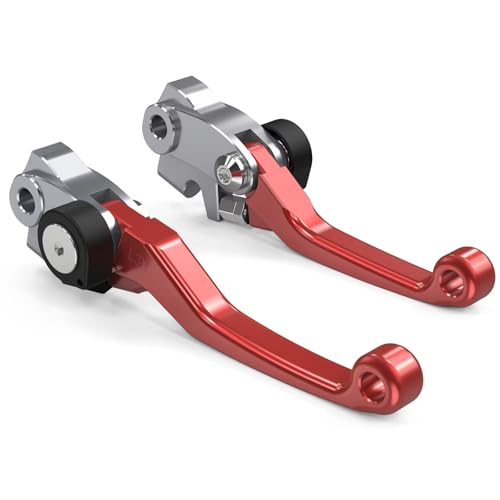 Levier frein moto GasGas EC 300 pliable et embrayage rouge pour cross 2021-2025