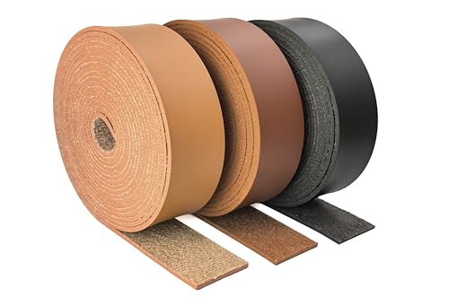 Wento 3/4'' Wide by 108'' Long Faux Leather Straps Thick Leather Strips for Crafts Vegan Leather...