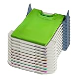 Clothes Organizer – T Shirt Folder and Organizer for Closet, Stackable Shirt Folding Board, Durable Clothes Folder System for Neat Storage (10-Pack)