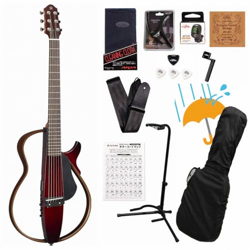YAMAHA / SLG200S CRB (クリムゾンレッドバースト) ヤマハ サイレントギター SLG-200S アコギ エレアコ スチール弦仕様アコギ入門豪華12点初心者セットR