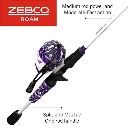 Combo de cebo Zebco con caña y carrete para pesca de lance 6
