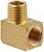 Dixon SE3F3M Extruded Brass Pipe and Welding Fitting, 90 Degree Street Elbow, 3/8" NPTF Female x 3/8" NPTF Male
