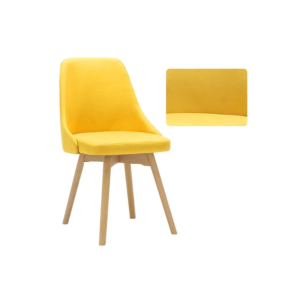 Chaises de salle à manger jaunes au design moderne avec dossier rembourré