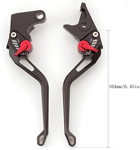 Miniatura 9 de Palancas de embrague de freno ajustables largas CNC Billet compatibles con Royal Enfield Continental GT 535 2013-2018, C5 y B5 2017, 650