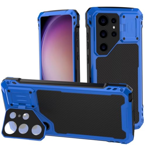 Évitez les bris d'écran sur votre Samsung Galaxy S24 Ultra via cette coque métal bleue