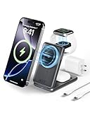 Acer Magnetic Wireless Charger, 3 in 1 Wireless Charging Station, 15W Fast MagSafe Charger for iPhone 16 15 14 13 12 Series -Apple Watch 10 9 8 7 6 5 4 3 2 SE and Ultra Series-Airpods 4 3 2 Pro Series