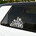 Wildflowers Car Decals, White Nature Car Window Decals Waterproof Self Adhesive Cars Decal Stickers for Outside of Cars (5.1x6.69in/13x17cm)