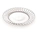 Flairware Round Rippled Disposable Plastic Dessert Plate (180/Case) Color: Clear
