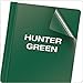Oxford Report Covers, Clear Front, Letter Size Folder with Prongs, for Presentation at School or Office, Hunter Green, 25 per Box (55856EE)