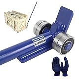 KARRYTON Pry Lever Bar 3T/6600LBS Load Capacity, 4.5FT Length Steel Handle Prylever Bar with Wheels for Heavy Duty Equipment Handling,Great Hand Tool with Four Industrial Bearings