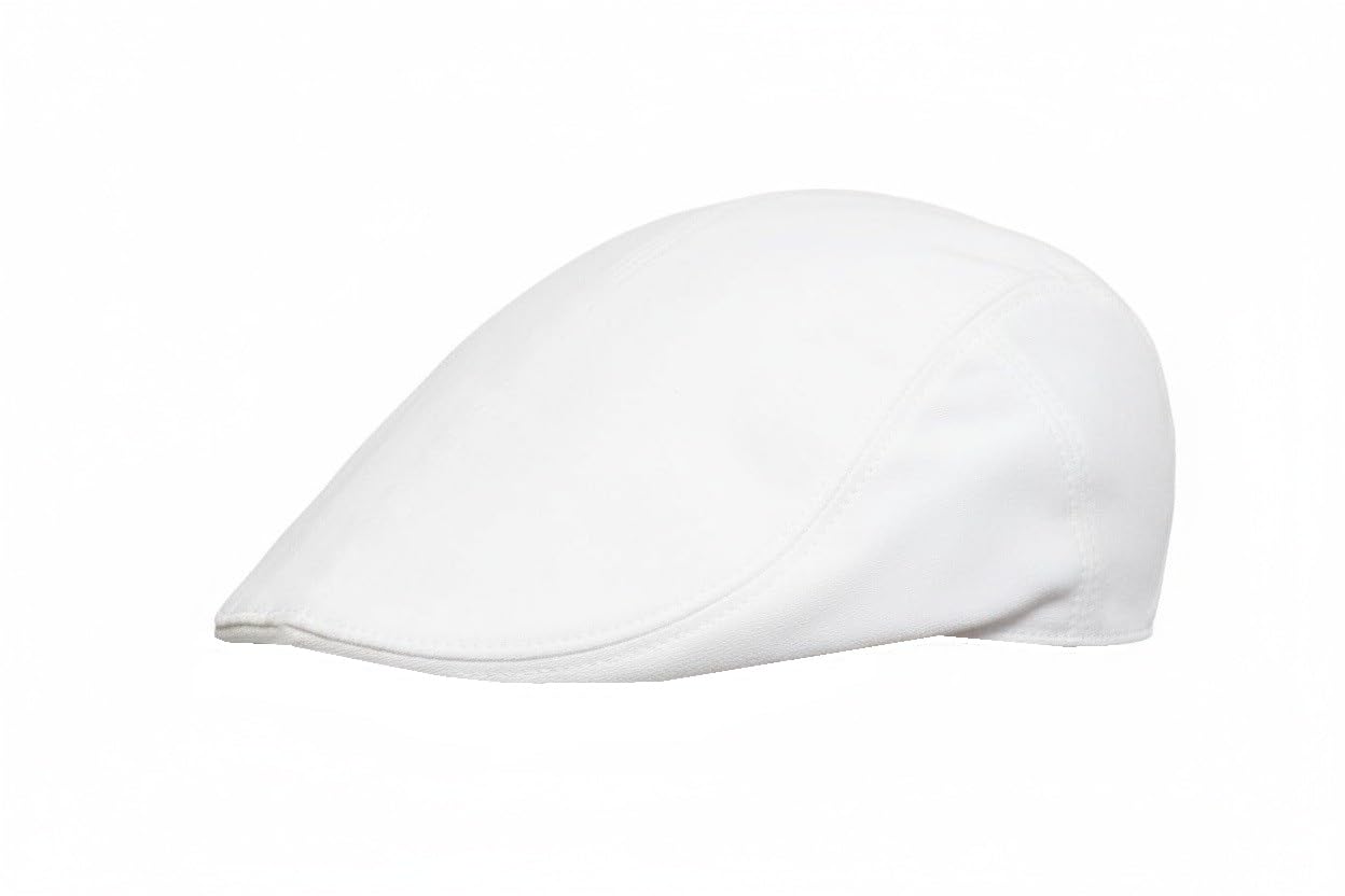 Ivry/Golf/Flat Tweed Hats for Men-Pack of 1-Free Size- (White)-image-29