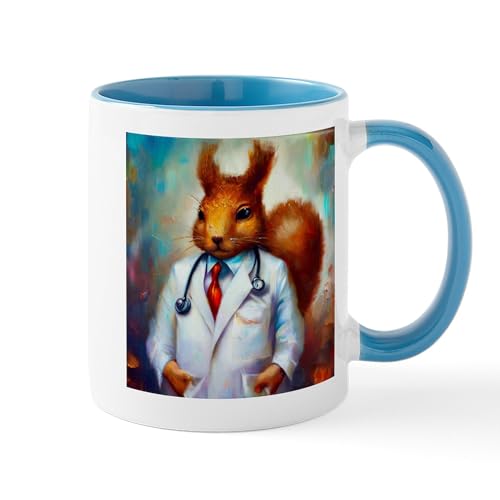 Taza de café de cerámica 11 oz con diseño ardilla miniatura 1