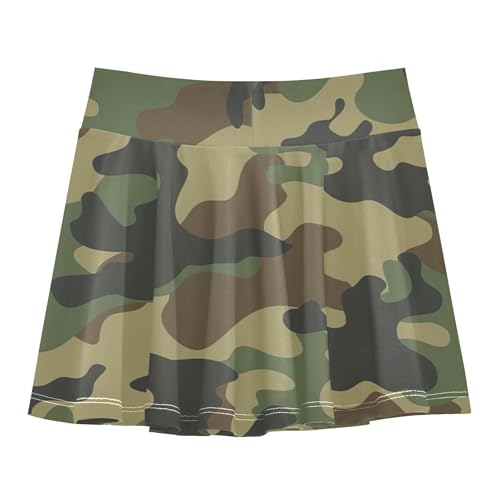 Joisal Toddler Girls Skorts Athletic Shorts Tennis Skirts Kids Little Girl Military Camouflage 4t2