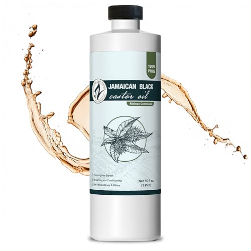 Zatural 100% Pure Jamaican Black Castor Oil | Tropic Roasted & Pressed Oil for Hair Conditioning, Skin Hydration & Eyelash Softening (16 Fl Oz)