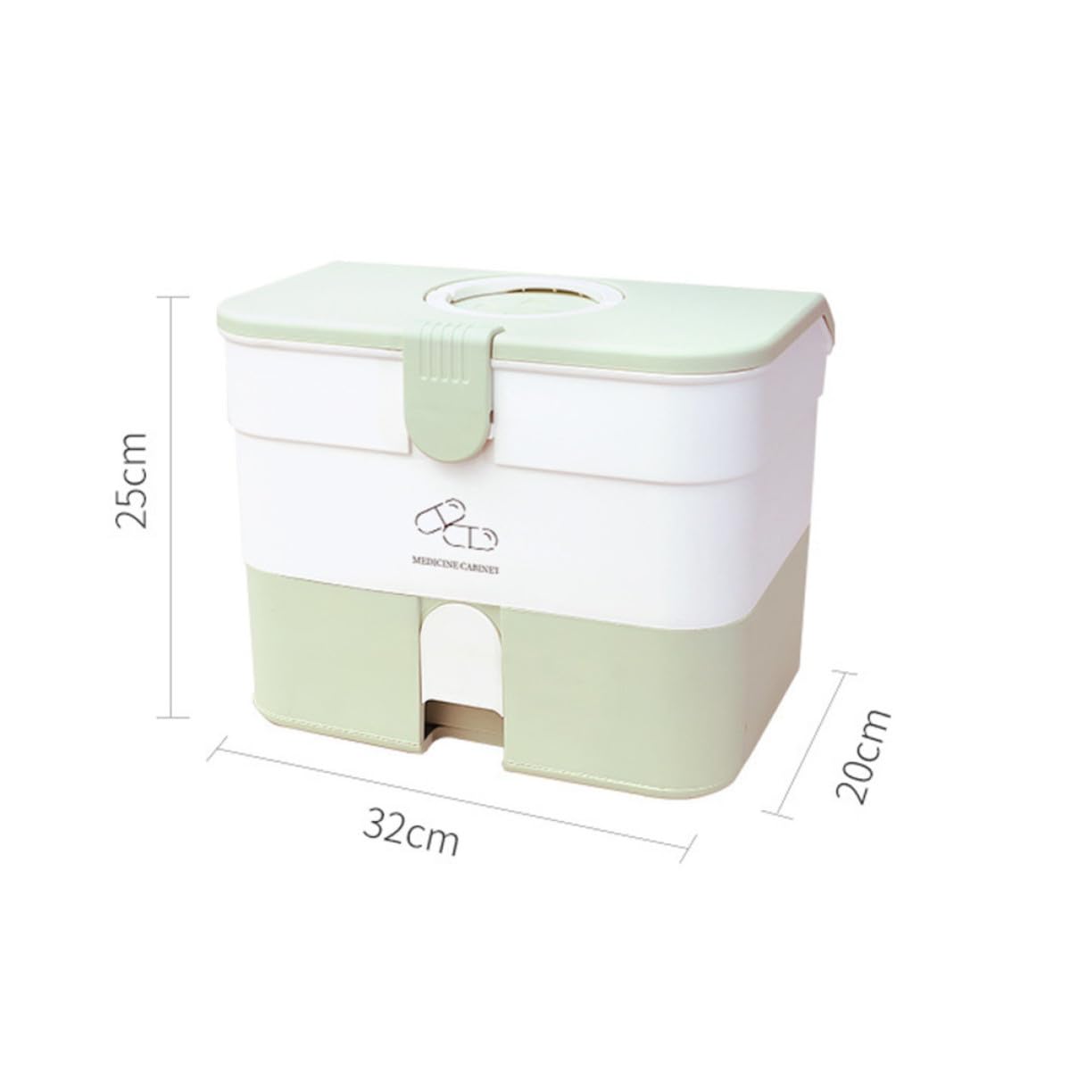 GALPADA Botiquín Portátil Multicapa para Primeros Auxilios Diseño de Doble Asa y Material Pp, Caja de Almacenamiento Médica Ligera Gran Capacidad para Uso en Casa y Viajes al Aire Libre