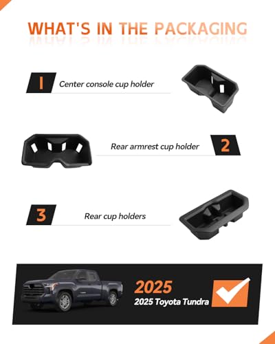 Portavasos para Toyota Tundra 2022-2026 3 piezas miniatura 7