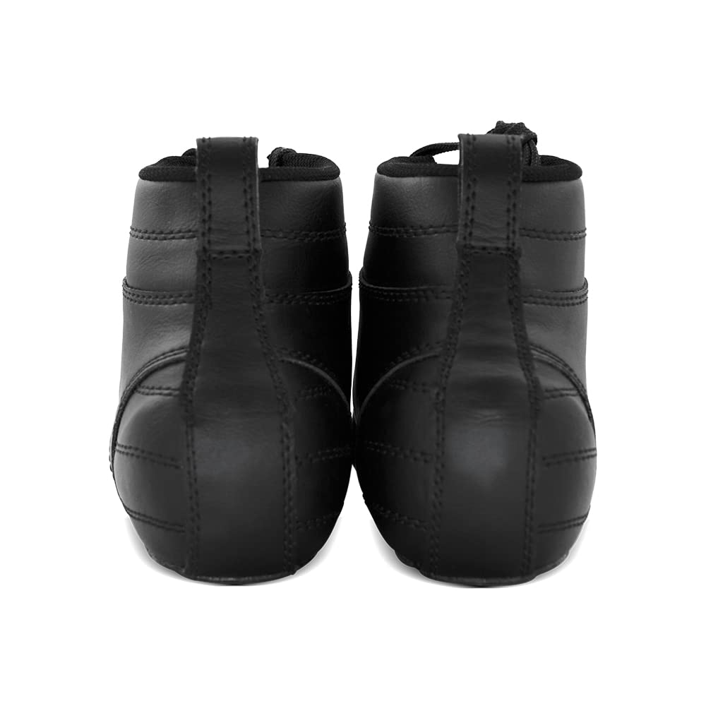 CAPETOS Roller Skates - Black Microfiber Roller Rink Derby Quad Skates - Indoor/Outdoor Skating (39/6.5)