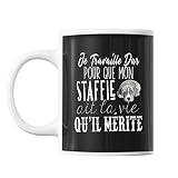 Mug Staffie Je travaille dur
