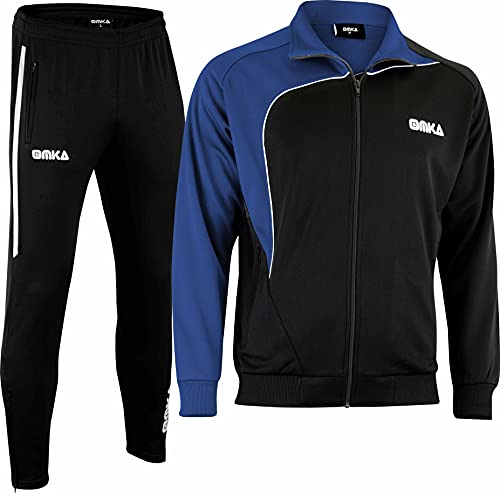OMKA Trainingsanzug Sportanzug Jogginganzug Freizeitanzug, Größe: XL, Farbe: Blau/Schwarz Cover