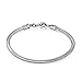 Angemiel 925 Sterling Silver Snake Chain Bracelet for European Bracelets Charms Bead