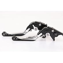 Brake Clutch Levers Compatible with Yamaha VMX-12 Vmax 1200 1985-2002 Silver Black