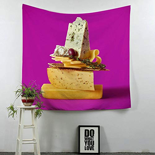 Tenture murale decoration mode violette pour masquer un mur vide