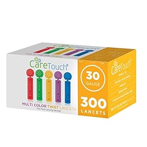 Lancets for Diabetes Testing – 30 Gauge Diabetic Lancets for Blood Testing and Glucose Testing – Fits Most Lancing Devices – Sterile, Single Use 30g Blood Sugar Lancets – Multicolored – 300 count