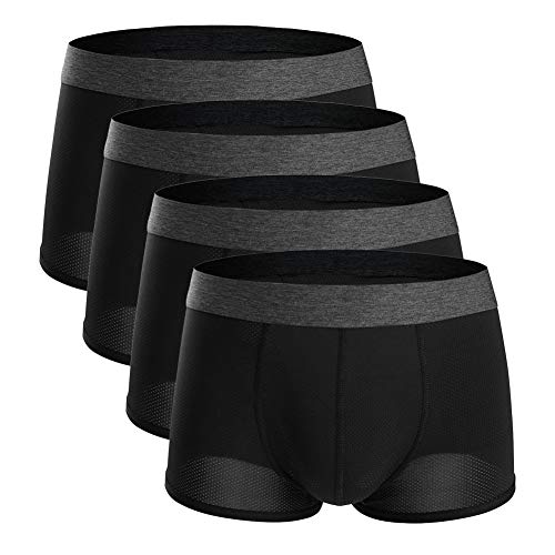 Summer Code Men's No Ride Up Boxer Brief Breathable Underwear Pack (2 or 4 Pack)