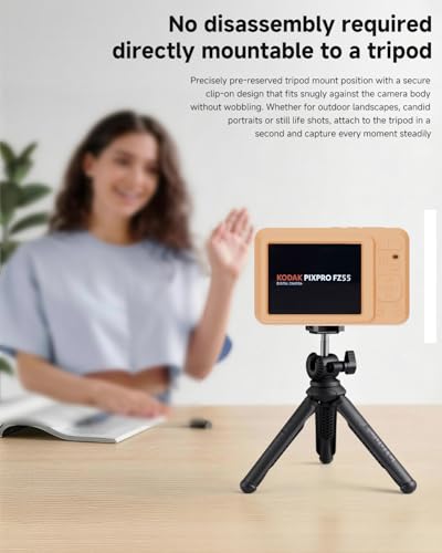 Funda silicona para cámara Kodak PIXPRO FZ55 color naranja miniatura 3