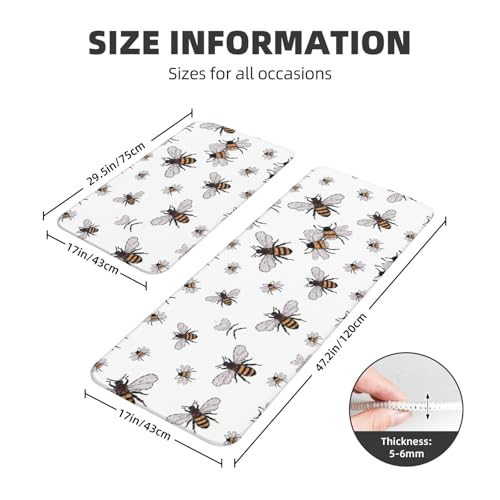 Tapis de cuisine absorbants lot de 2 style ferme pour le sol - 4