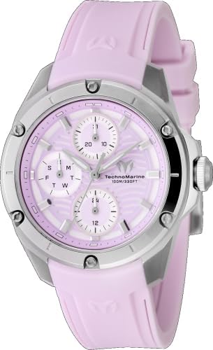 TechnoMarine OCEANICO Lady 36mm Stainless Steel Steel White+Silver+Light Purple dial VH67 Quartz